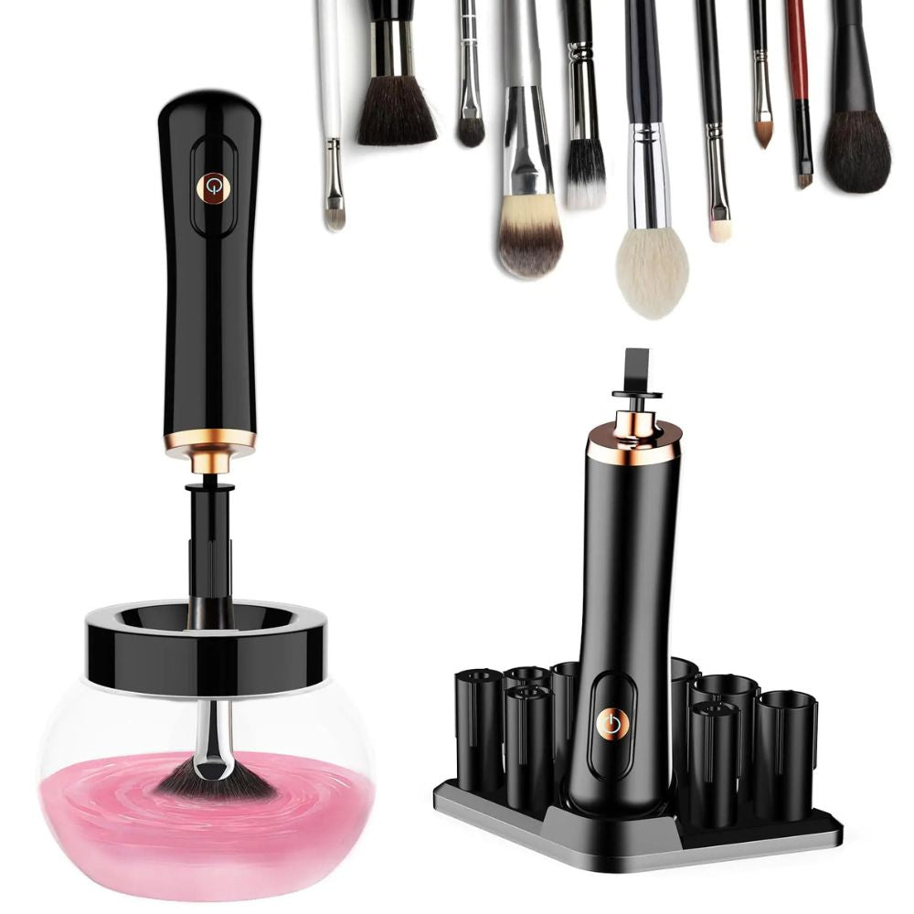 Automatic Makeup Brush Cleaner and Dryer Spinner Kit