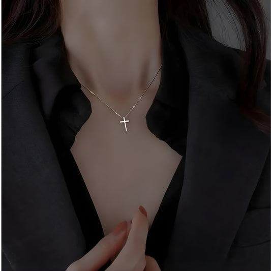 FaithGlow™ Sterling Cross Pendant Necklace