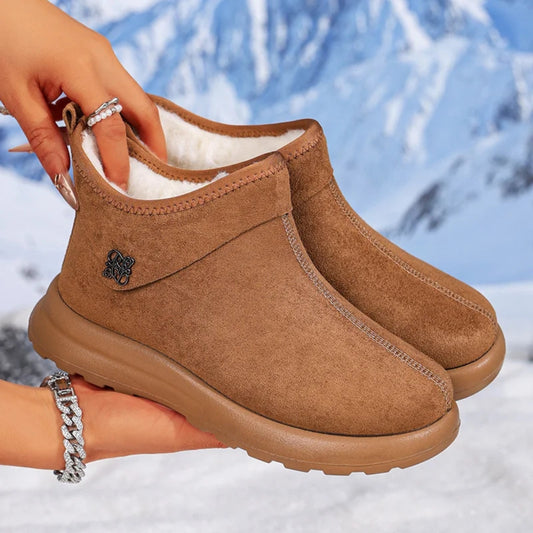 SnowEase™ Fleece-Lined Winter Ankle Boots