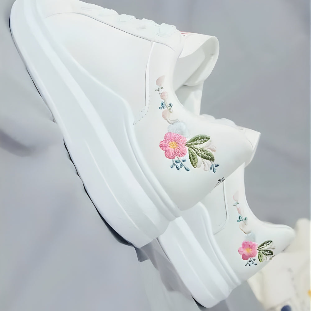 FloraStep™ Embroidered Floral Sneakers