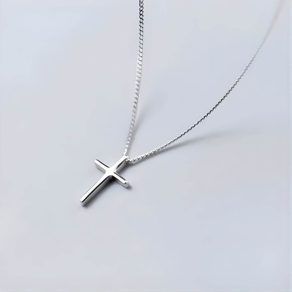 FaithGlow™ Sterling Cross Pendant Necklace